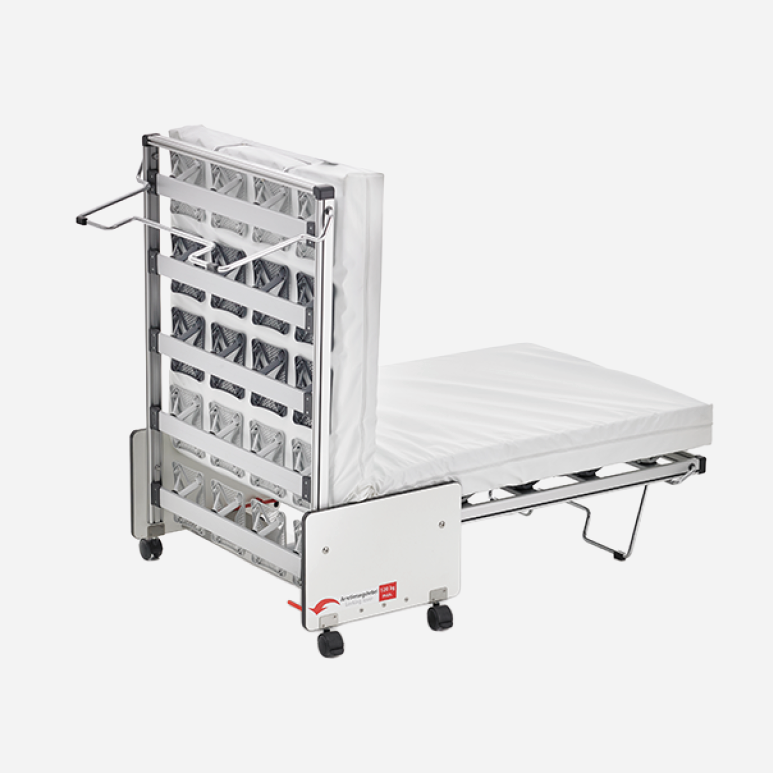 Froli Relax + Move Care Beistellbett während des Auf- bzw. Ausklappens