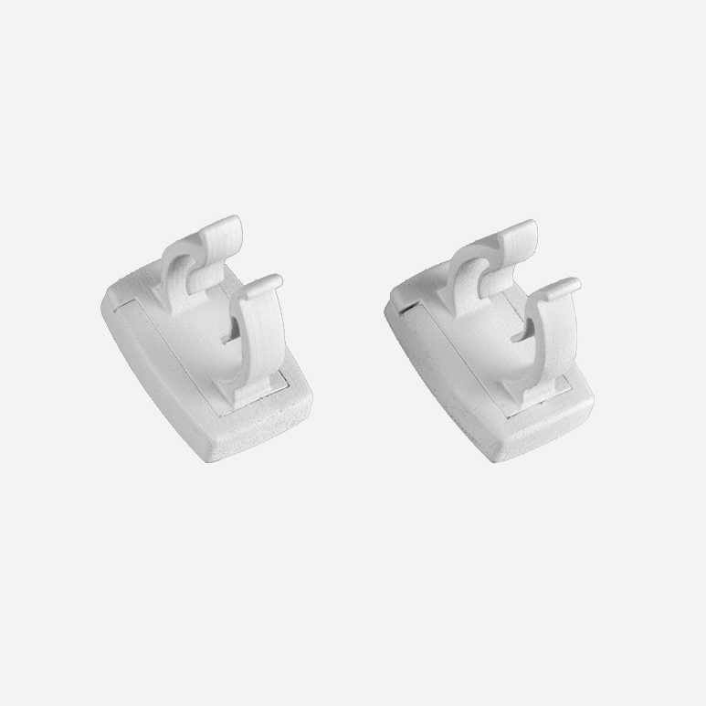 Zwei lichtgraue Froli Rundclips  - 2er-Set
