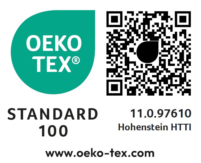 Logo und QR OEKOTEX Standard 100