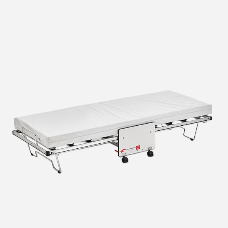 Froli Relax + Move Care Beistellbett mit Matratze in ausgeklapptem Zustand