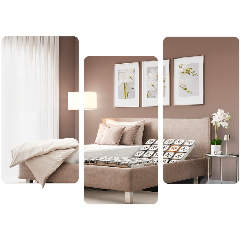 Froli Schlafsystem mit verstellbaren Federelementen in einem modernen Bett für komfortables Schlafen zu Hause