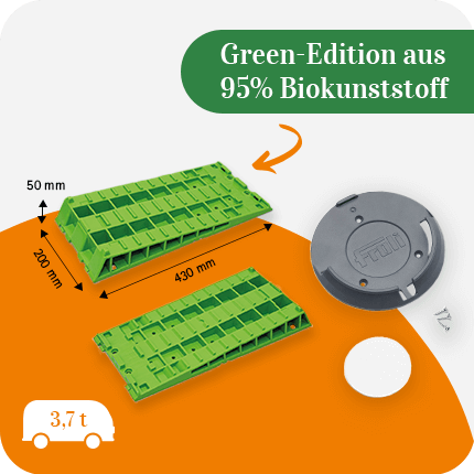 Kompaktkeil Set Green-Edition (95% Biokunststoff) inklusive Tasche