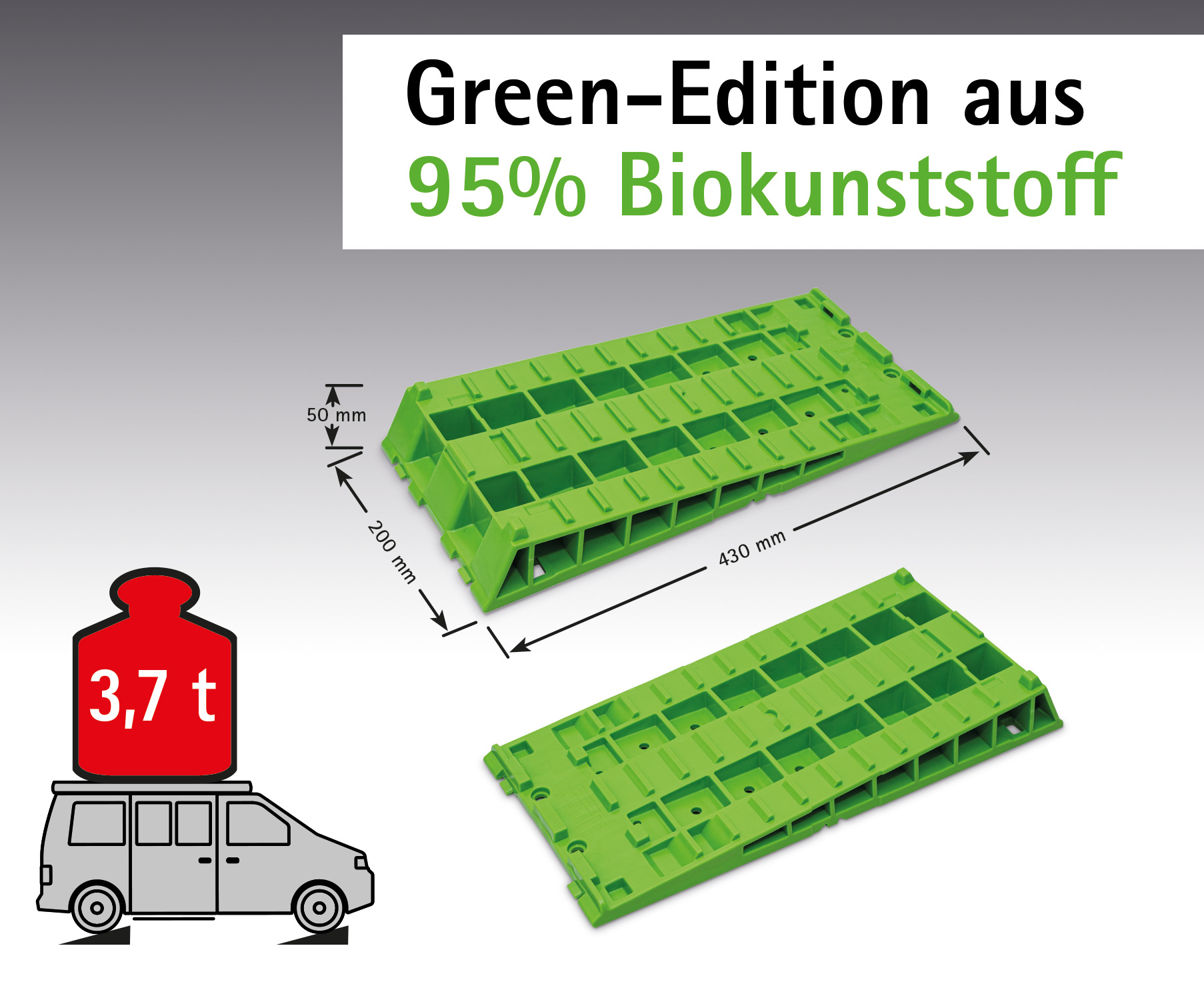 Froli Auffahrkeile, Rundkeil 2er-Set