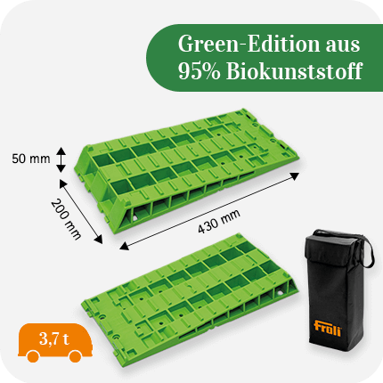 Kompaktkeil 2er Set Green-Edition (95% Biokunststoff) inkl. Transporttasche