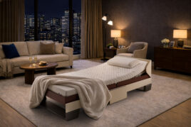 Beistellbett Relax + Move Fold im Wohnzimmer