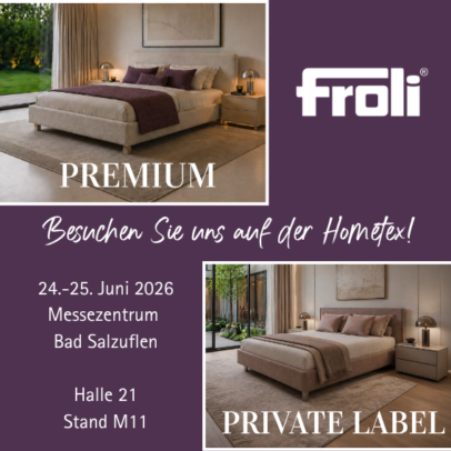 Froli auf der Hometex 2026 in Bad Salzuflen